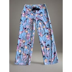 Disney Eeyore and Piglet Fleece Pajama Pants Women's M 8-10 Comfy Lounge Kidcore